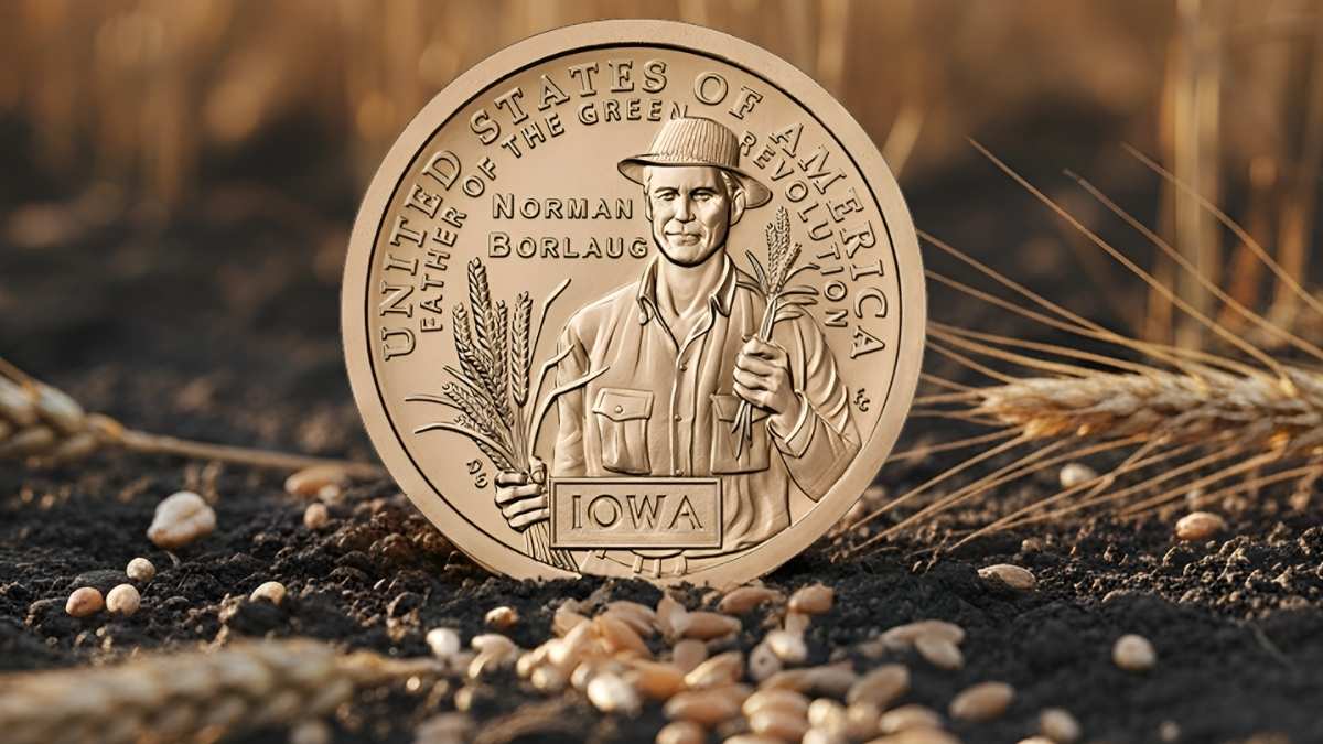 U.S. Mint 2026 Update: Iowa Innovation Dollar Coin Issued to Honor Dr. Norman Borlaug’s Global Contributions