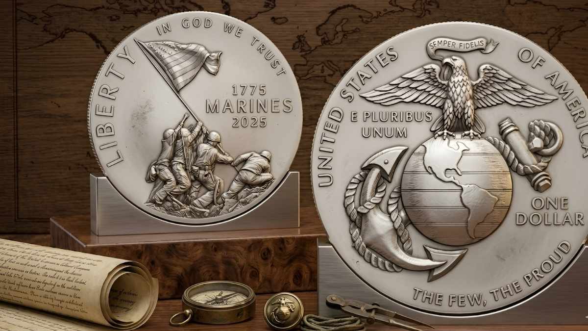 U.S. Mint unveils Marine Corps 250th anniversary coin designs 2026 : commemorative coins honor tradition and legacy